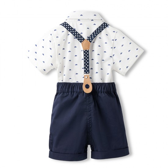 Cross-border baby boy export baby overalls, new summer shark stripe toddler clothing, infant summer Cross-border baby boy export baby overalls, new summer shark stripe toddler clothing, infant summer