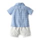 Cross-border new autumn baby boy romper with cotton bow, newborn, first birthday, photography costume, factory direct sales Cross-border new autumn baby boy romper with cotton bow, newborn, first birthday, photography costume, factory direct sales