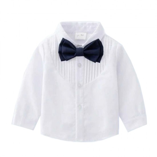 Cross-border new spring and autumn children's suits for boys, including solid-color long-sleeved bow tie performance suits, pleated children's clothing. Cross-border new spring and autumn children's suits for boys, including solid-color long-sleeved bow tie performance suits, pleated children's clothing.