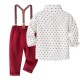Cross-border new British-style children's clothing, long-sleeved shirt, suspender shorts, boy's banquet host performance dress Cross-border new British-style children's clothing, long-sleeved shirt, suspender shorts, boy's banquet host performance dress