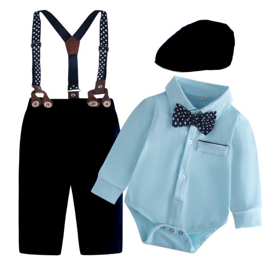 Cross-border European and American new spring and autumn dresses, children's long-sleeved, body-covering rompers, gentleman's first birthday suits, performance overalls Cross-border European and American new spring and autumn dresses, children's long-sleeved, body-covering rompers, gentleman's first birthday suits, performance overalls
