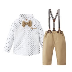 Cross-border infant and toddler solid color bodysuit, spring and summer short-sleeved bodysuit, European and American baby boy lapel, long-sleeved triangle romper