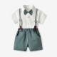 2021 new stylish short-sleeved shirts, overalls, and pants for performances, Korean-style children's clothing. 2021 new stylish short-sleeved shirts, overalls, and pants for performances, Korean-style children's clothing.
